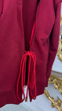 Two-Piece Set "Eria 330" Backless Blouse + Straight Long Cotton Pants WINE Two-Piece Set "Eria 330" Backless Blouse + Straight Long Cotton Pants WINE