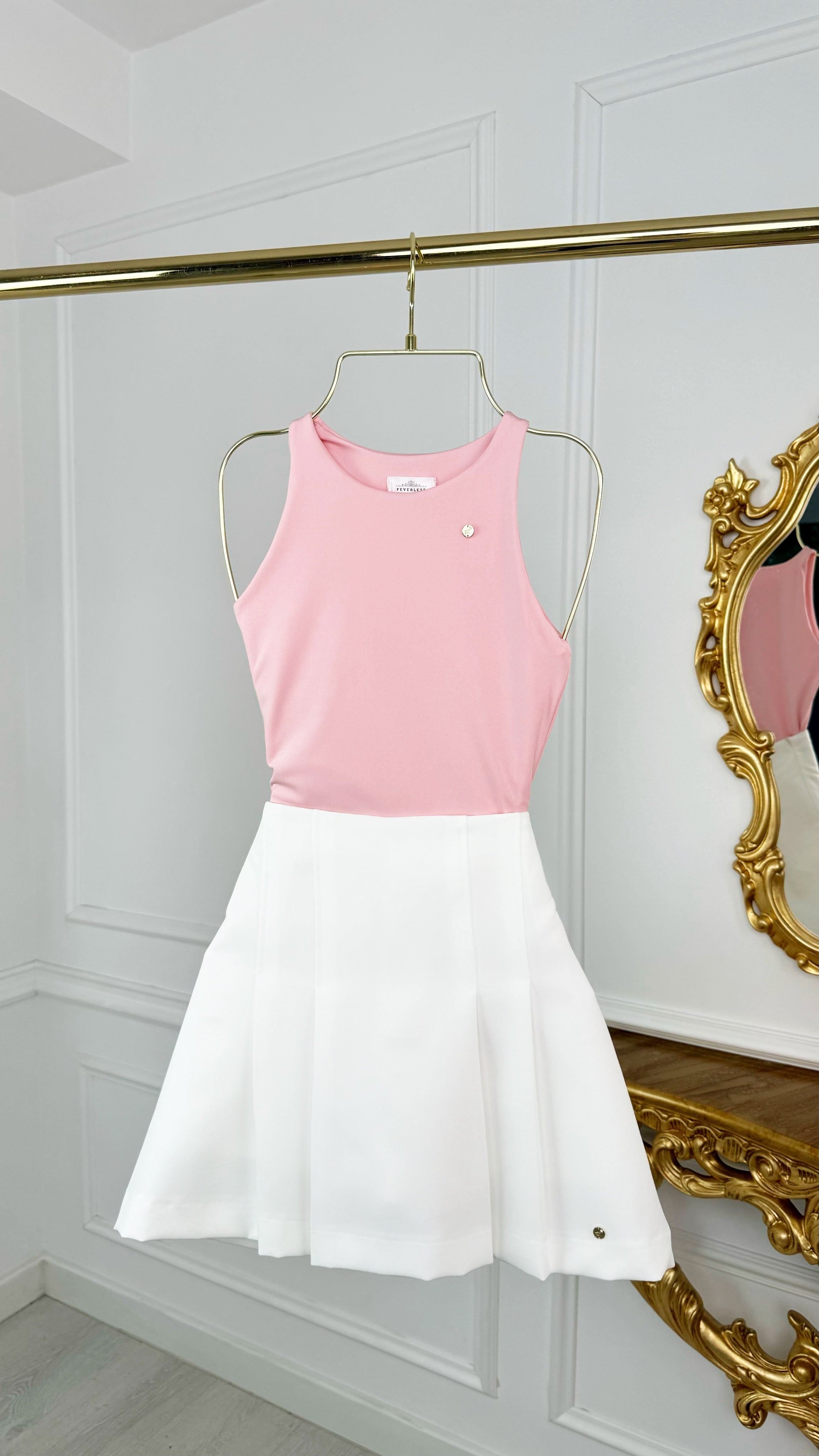 Fustă scurtă Tennis cu pantalon ascuns -  ALB Fustă scurtă Tennis cu pantalon ascuns -  ALB