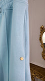 Pantaloni " BLUSH " Flauşați Largi Drepți BABY BLUE Pantaloni " BLUSH " Flauşați Largi Drepți BABY BLUE