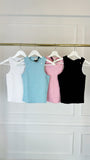 Ribbed TOP with CRYSTALS – BABY BLUE Ribbed TOP with CRYSTALS – BABY BLUE