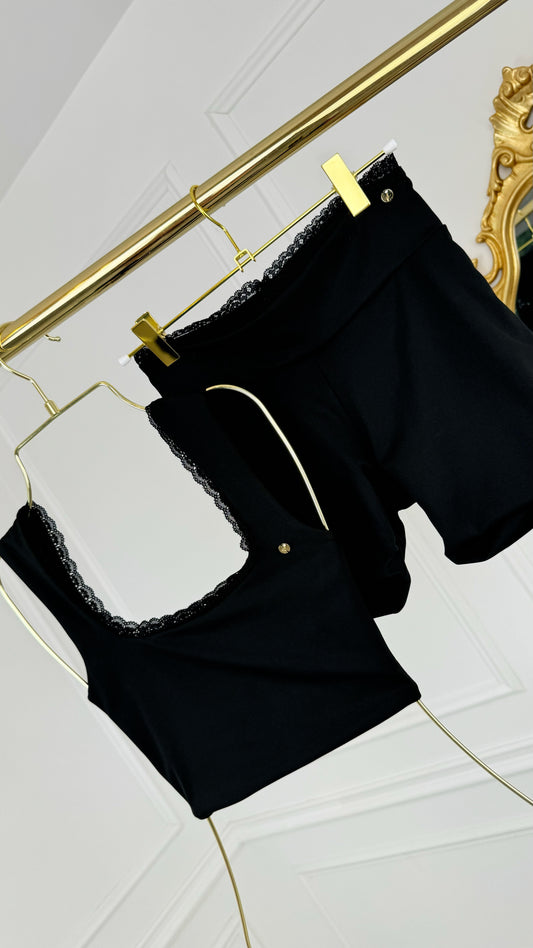 Short moldeador "HERA" elástico de cintura alta Negro