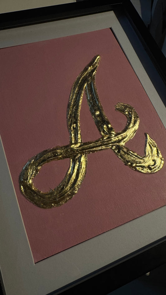 Tablou " Gold Foil Letter " Diferite Litere