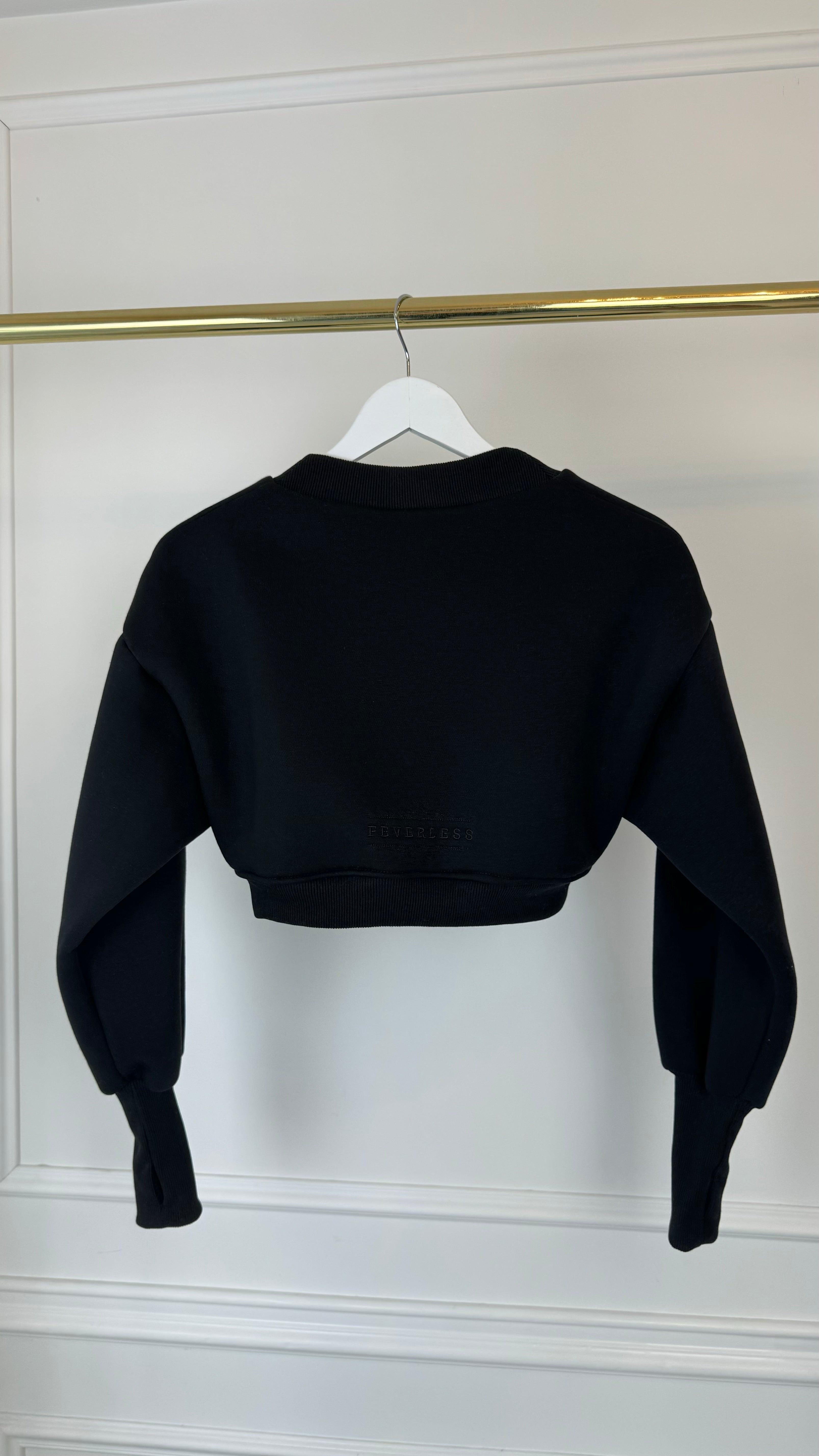 2-Piece Set Blouse "Blush" Cropped + Semi-Flared Skirt BLACK. 2-Piece Set Blouse "Blush" Cropped + Semi-Flared Skirt BLACK.