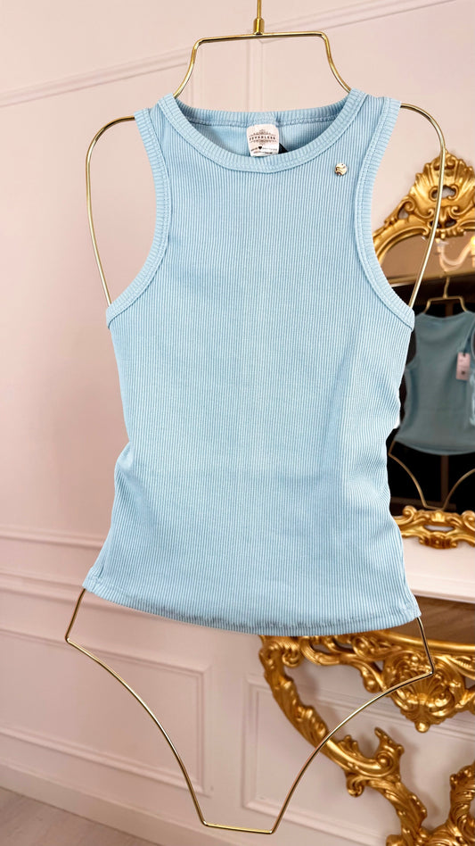 Top Rib "Blush" - AZUL BEBÉ.