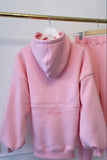 Hanorac NEDECUPAT " Blush " cu spatele, cu mâneci clopot - BABY PINK Hanorac NEDECUPAT " Blush " cu spatele, cu mâneci clopot - BABY PINK