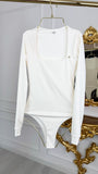 Shaping elastic bodysuit "Hera" with long sleeves MILK Shaping elastic bodysuit "Hera" with long sleeves MILK