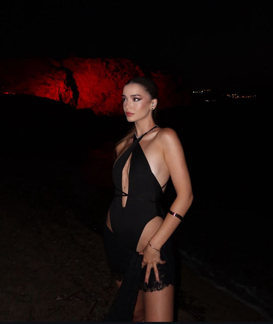 Jednodílné plavky/Body "Venus" ČERNÉ