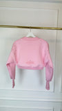 Bluză BLUSH CU CRISTALE cu Satin la interior Cropped BABY PINK Bluză BLUSH CU CRISTALE cu Satin la interior Cropped BABY PINK