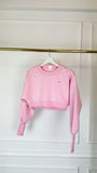 Bluză BLUSH CU CRISTALE cu Satin la interior Cropped BABY PINK Bluză BLUSH CU CRISTALE cu Satin la interior Cropped BABY PINK