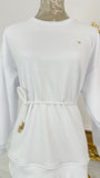 Blouse "Eria 330" with open back WHITE Blouse "Eria 330" with open back WHITE
