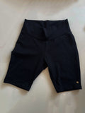 High-Waisted Black Cotton Shorts High-Waisted Black Cotton Shorts