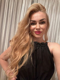 Rochie Lungă " Baby Doll " neșifonabilă din tafta fâșoasă Negru Rochie Lungă " Baby Doll " neșifonabilă din tafta fâșoasă Negru