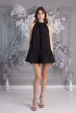 Short "Baby Doll" Non-Crease Taffeta Dress BLACK Short "Baby Doll" Non-Crease Taffeta Dress BLACK