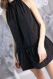 Short "Baby Doll" Non-Crease Taffeta Dress BLACK Short "Baby Doll" Non-Crease Taffeta Dress BLACK
