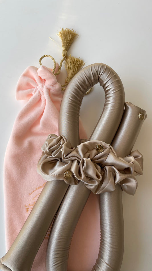 STANDARD Size Silk Heatless Curler with SILK Scrunchies Skin