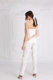 OUTLET Pantaloni Lungi Satin ALB OUTLET Pantaloni Lungi Satin ALB