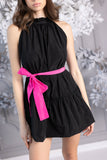 Short "Baby Doll" Non-Crease Taffeta Dress BLACK Short "Baby Doll" Non-Crease Taffeta Dress BLACK
