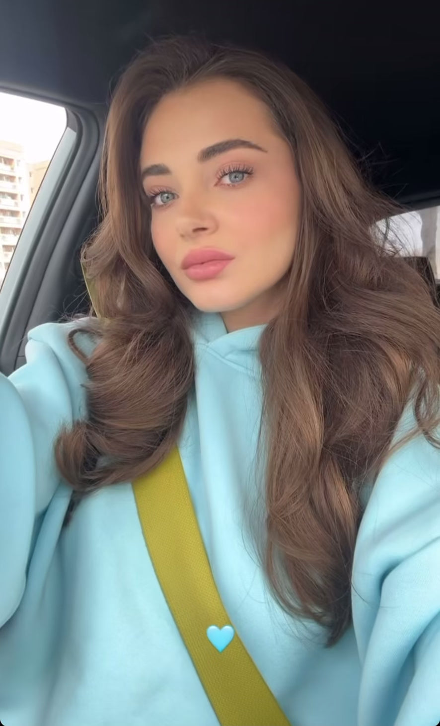 "Blush" Hoodie  with Open Back and Bell Sleeves Baby Blue "Blush" Hoodie  with Open Back and Bell Sleeves Baby Blue