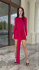 Rochie SCURTĂ " Anisha " elastică  ROȘU Rochie SCURTĂ " Anisha " elastică  ROȘU