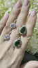 Cercei "Emerald Drop" din Argint Rodinați Cercei "Emerald Drop" din Argint Rodinați