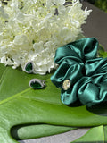 Cercei Emerald Drop din Argint Rodinați Cercei Emerald Drop din Argint Rodinați