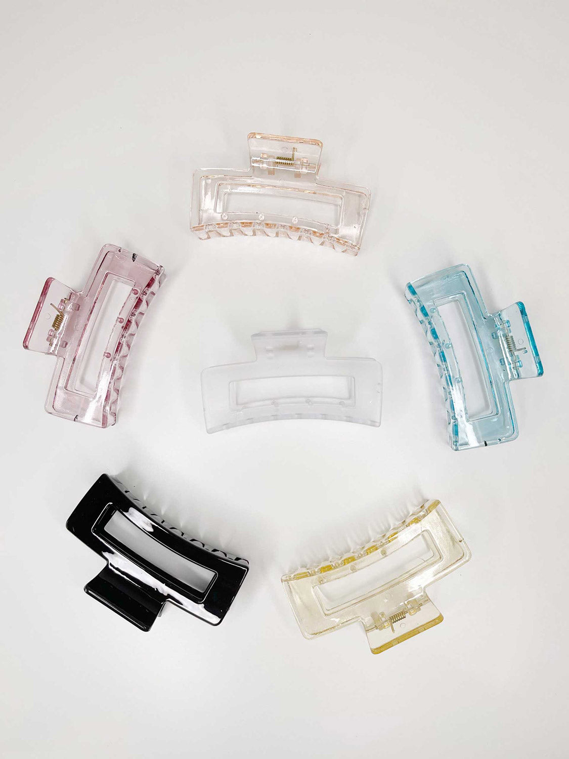 Clamă de păr din plastic transparent Clamă de păr din plastic transparent