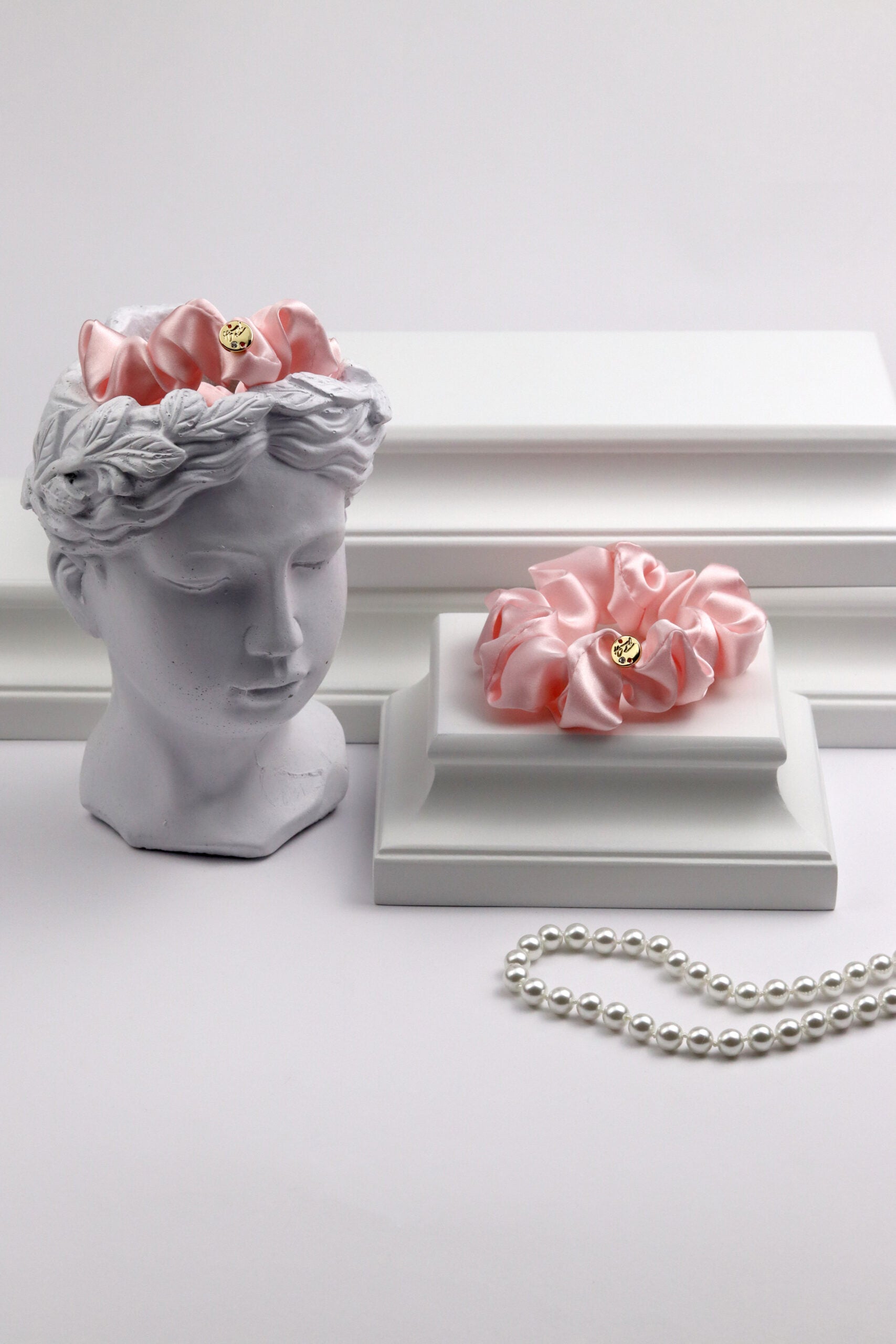 1 Medium Mulberry Natural Silk Scrunchie 1 Medium Mulberry Natural Silk Scrunchie