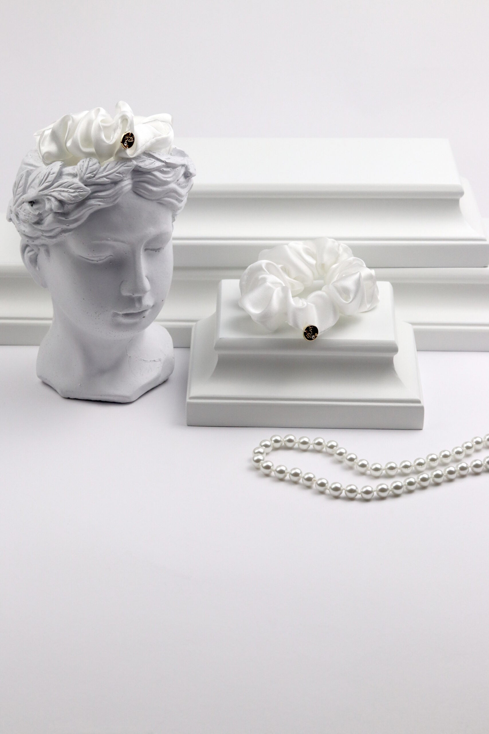 1 Medium Mulberry Natural Silk Scrunchie 1 Medium Mulberry Natural Silk Scrunchie