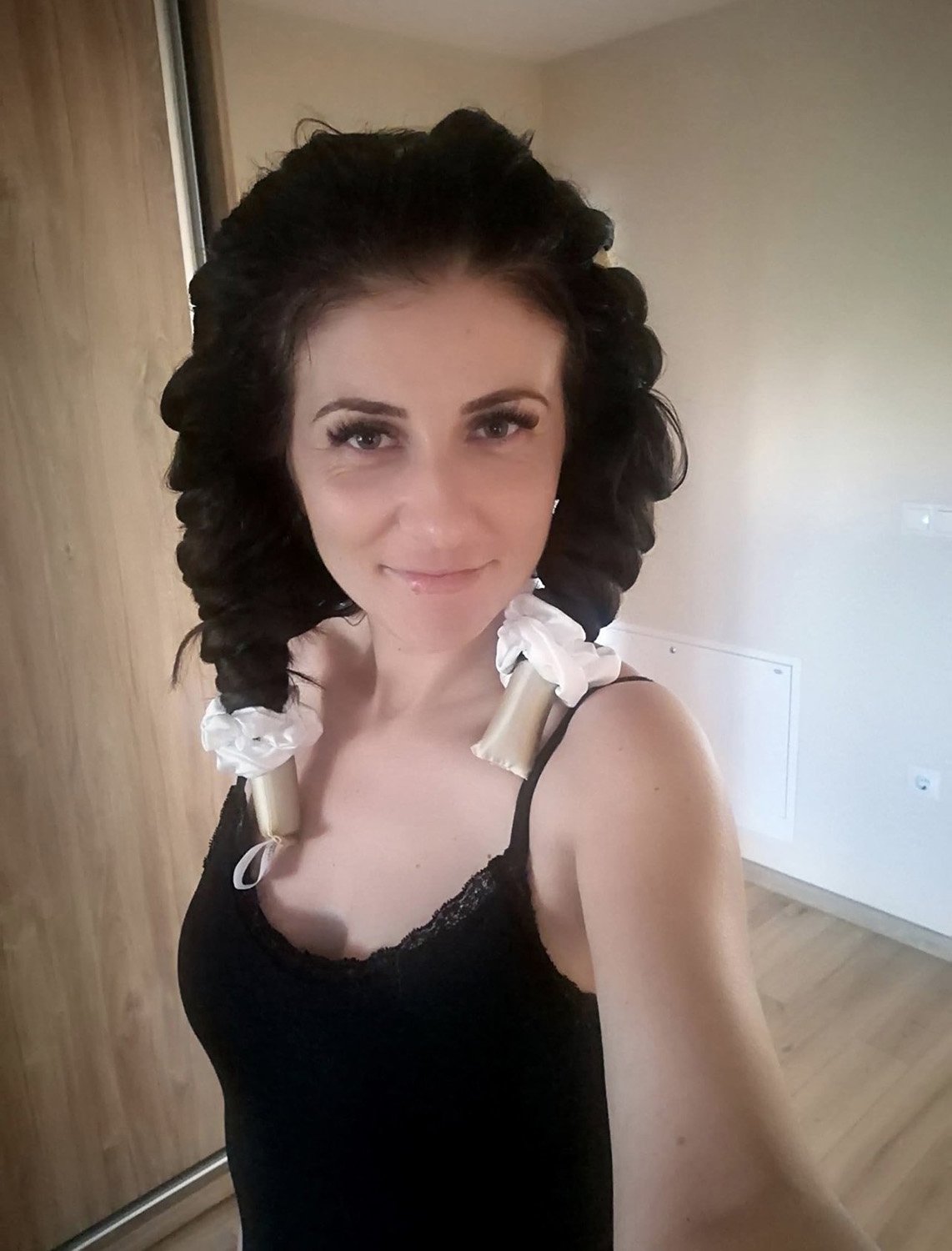 Ondulator fără Căldură cu elastice din Mătase Naturală Auriu Ondulator fără Căldură cu elastice din Mătase Naturală Auriu