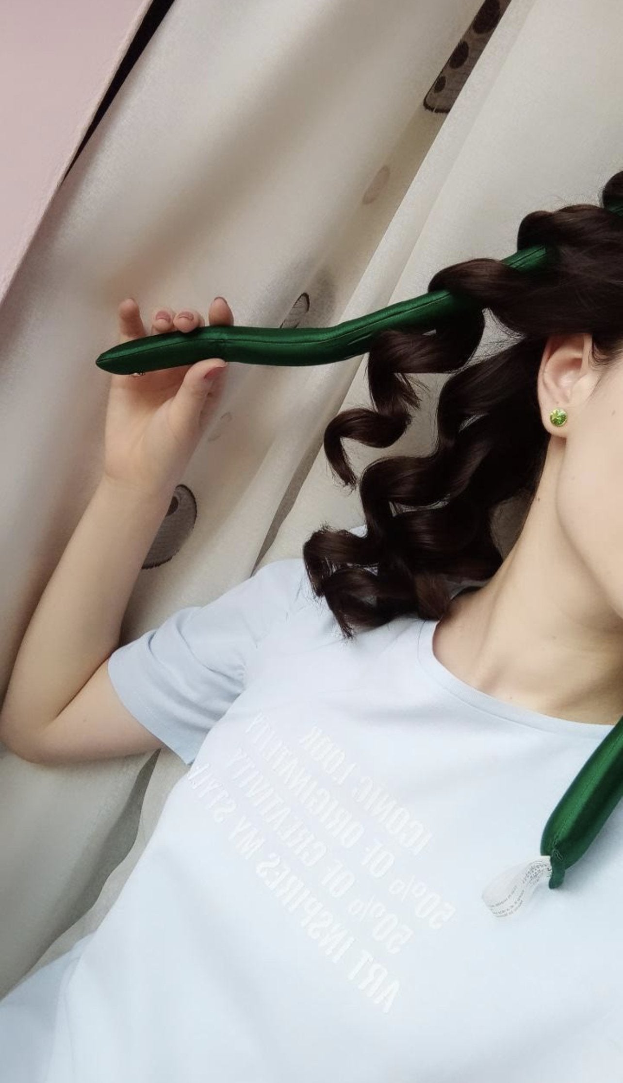 Ondulador XXS sin calor con elásticos de seda natural en ROJO Ondulador XXS sin calor con elásticos de seda natural en ROJO