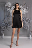 Short A-line Taffeta Dress Black  Short A-line Taffeta Dress Black