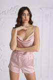 Set Satin Wave - Powder Pink Top and Shorts Set Satin Wave - Powder Pink Top and Shorts