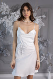 White Satin Wave Dress White Satin Wave Dress