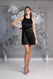 Short A-line Taffeta Dress Black  Short A-line Taffeta Dress Black