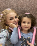 Rizador STANDARD sin Calor con elásticos Baby Blue Seda Natural Rizador STANDARD sin Calor con elásticos Baby Blue Seda Natural