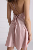 Satin Wave Powder Pink Dress Satin Wave Powder Pink Dress