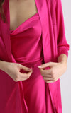 Bata fucsia Long Wave satén Bata fucsia Long Wave satén