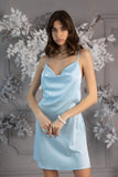 Rochie Satin Wave Baby Blue Rochie Satin Wave Baby Blue