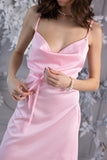Rochie Satin Wave Baby Pink Rochie Satin Wave Baby Pink