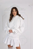 Hanorac  " Blush " cu spatele gol și mâneci clopot ALB Hanorac  " Blush " cu spatele gol și mâneci clopot ALB