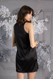 Short A-line Taffeta Dress Black  Short A-line Taffeta Dress Black