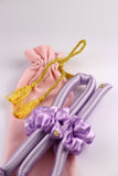 XXS Size Silk Heatless Curler with SILK Scrunchies Lavender XXS Size Silk Heatless Curler with SILK Scrunchies Lavender