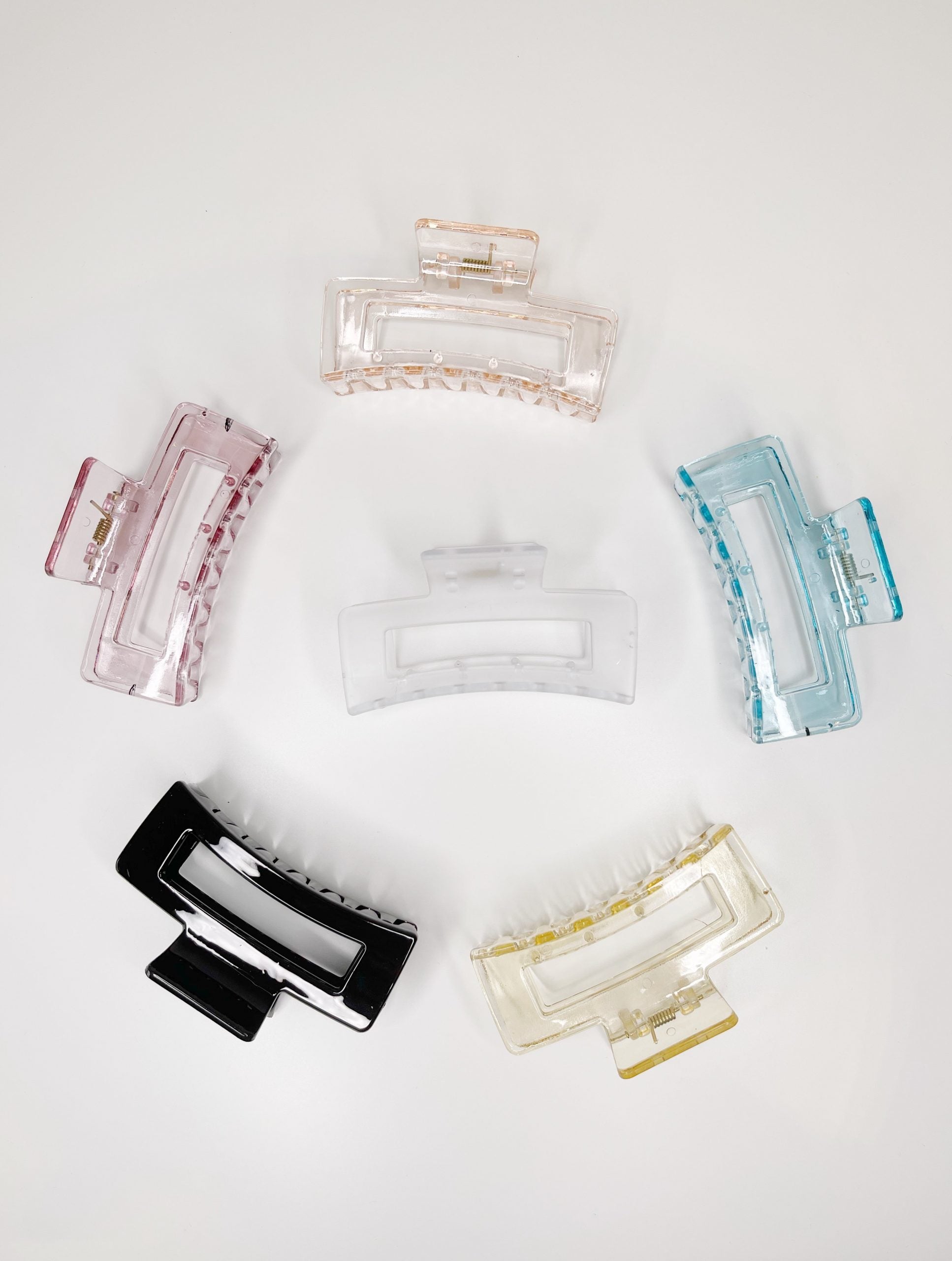 Clamă de păr din plastic transparent Clamă de păr din plastic transparent