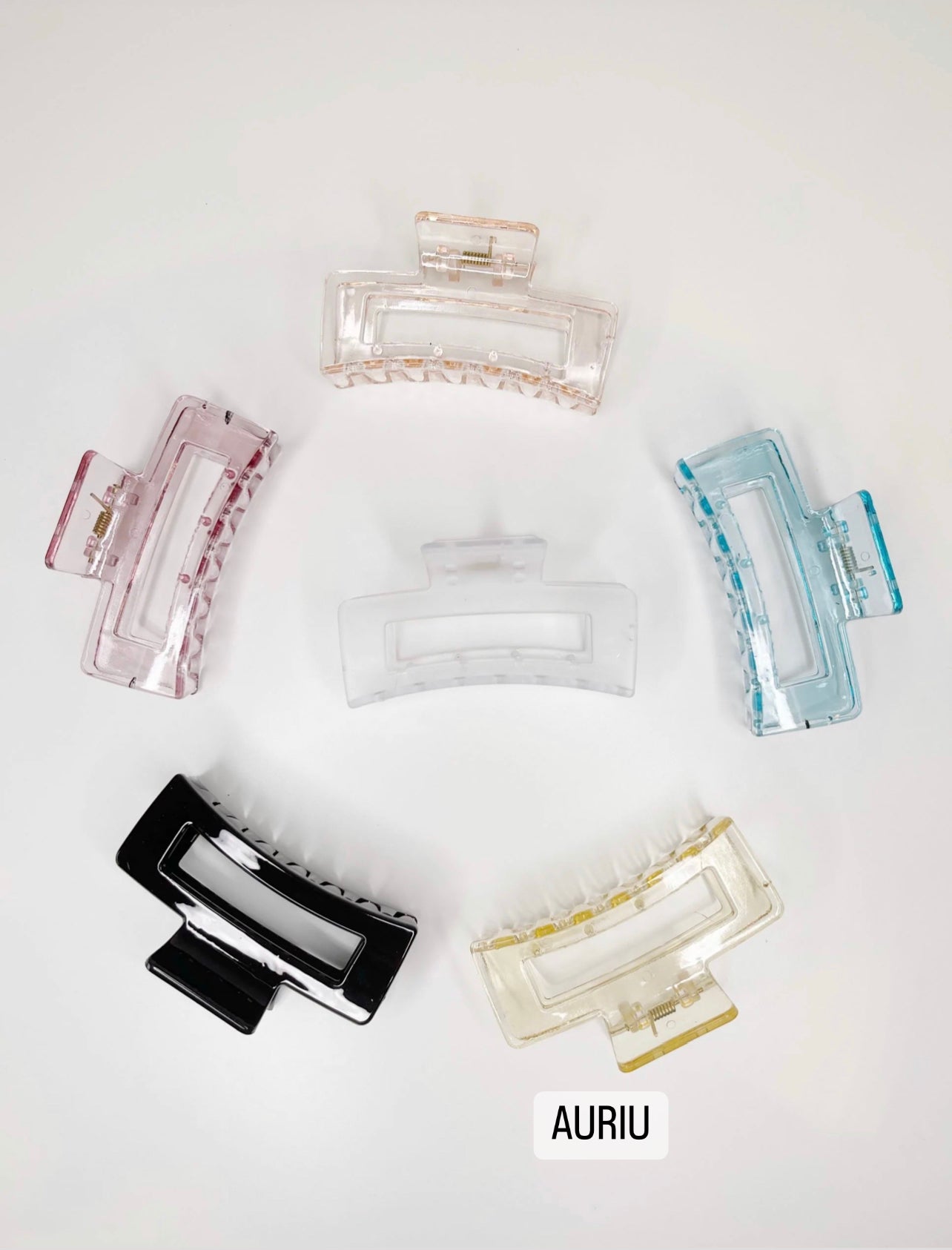 Clamă de păr din plastic transparent Clamă de păr din plastic transparent