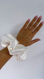 1 Large Mulberry Natural Silk Scrunchie in various colors. 1 Large Mulberry Natural Silk Scrunchie in various colors.