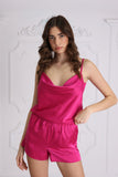 Set Satin Wave - Fuchsia Top + Shorts Set Satin Wave - Fuchsia Top + Shorts