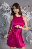 OUTLET Rochie tafta scurtă A line Fucsia OUTLET Rochie tafta scurtă A line Fucsia