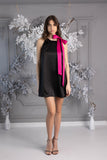 Short A-line Taffeta Dress Black  Short A-line Taffeta Dress Black