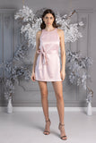 OUTLET Rochie tafta scurtă A line Roz Pudră OUTLET Rochie tafta scurtă A line Roz Pudră