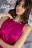 OUTLET Rochie tafta scurtă A line Fucsia OUTLET Rochie tafta scurtă A line Fucsia